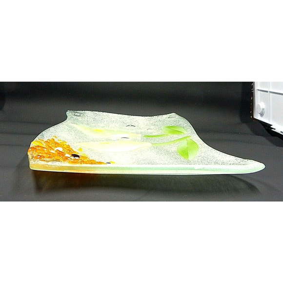 Fused Glass Calle Lily Rectangular Plate - Picture 9 of 9